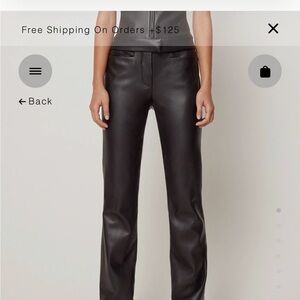 Elegant Black Women's Leather Trousers
